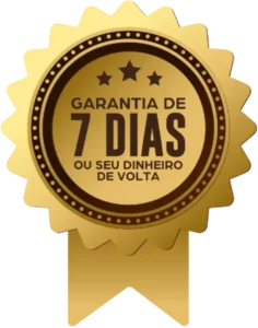 Selo oficial de garantia de 7 dias - devolva 100% do valor se não ficar satisfeito